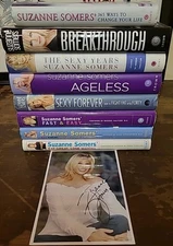 8 Suzanne Somers HC/DJ Books AGELESS Cheat Lose Weight BREAKTHROUGH SIGNED PHOTO