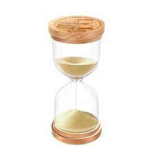 Wooden Sand Timer, Hourglass Small Sand Clock for Desk 60 Minute Light Gold
