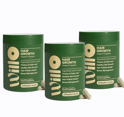 3PCS O Positiv Willo Hair Care Support Growth For Women Hair Health 60 Capsules