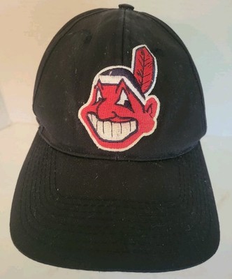 Cleveland Indians Baseball Hat Cap Chief Wahoo Adjustable Snap Back Navy Embroid
