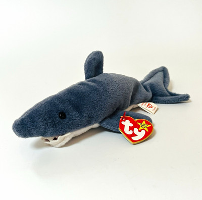 Ty Beanie Babys Crunch Style 4130 Hai Stofftier Ozean Meeresbewohner Tier 27 cm