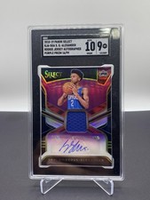 SHAI GILGEOUS-ALEXANDER SGC 9 2018-19 SELECT ROOKIE JERSEY AUTO PURPLE RC 16/99