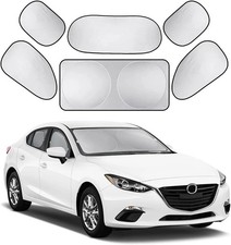 Car Window Shade, 6Pack Set Auto Sun Shades for Side Window Front and Rear Winds