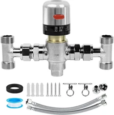Adjustable Temperature Sensor Valve Kit for Instant Hot Water Recirculating Syst