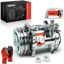 A-premium Ac Compressor With Clutch For Sanden 508 Style 2-groove V-belt Chrome