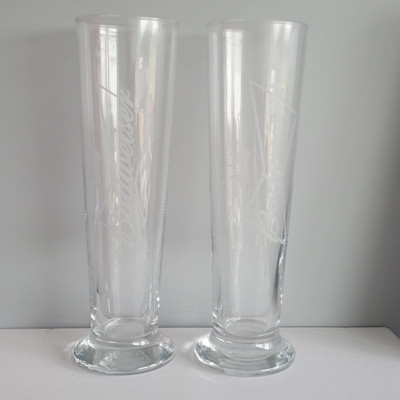 Budweiser Glas x 2 Tumbler Hiball Style Biergläser 0,3l