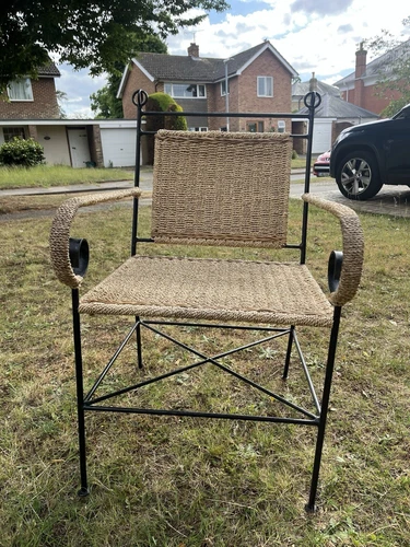 cast iron garden chair used