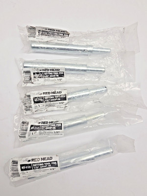Lot of 5,  Red Head Setting Tool 1/2'' Drop In x 1/2'' Drill Size RT-112 Cylinder