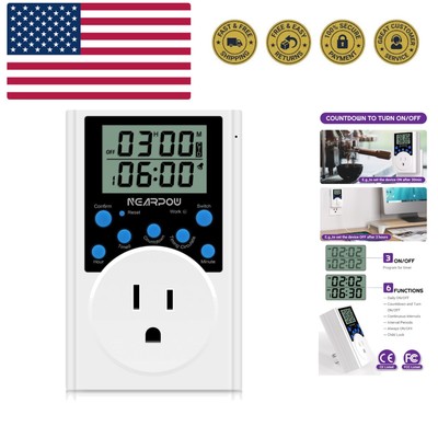 Timer Outlet, Multifunctional Infinite Cycle Programmable Plug-in Digital Tim...