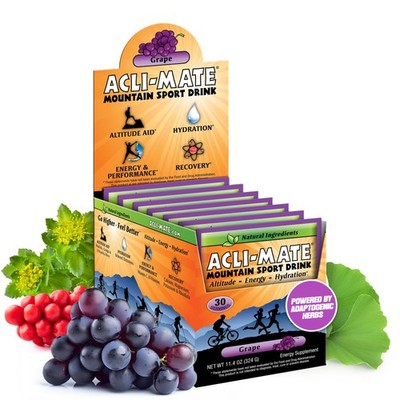 Acli-Mate Mountain Sport Drink Mix - High 11.4 Ounce (Pack of 1), Grape 