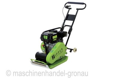Zipper Rüttelplatte ZI-RPE60 - inkl. Fahrwerk und Gummimatte, Verdichter