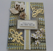 Anna Griffin " Thank You For All That You Do" 3D Handmade Layered Card