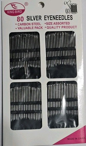 80 Basic Home Handy Needle Assortment:Glover’s Needle,Carpet Needle,Sail Needle
