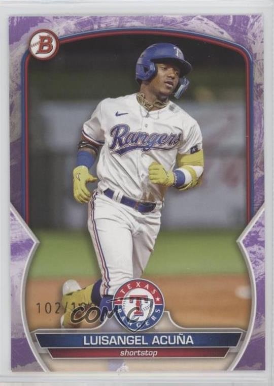 2023 Bowman Prospects Purple Pattern 102/199 Luisangel Acuna Acuña #BP-104 10hg