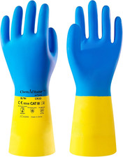 Antools 2 Pairs Neoprene and Rubber Blend Heavy-Duty Chemical Gloves