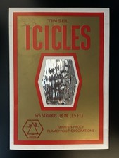 VTG NEW National 675 Strands Traditional Foil Tinsel ICICLES 18 Tarnish Proof