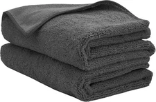 AIDEA Microfiber Towels for Cars-2PK, Large Professional Car Drying 2PK, Grey 