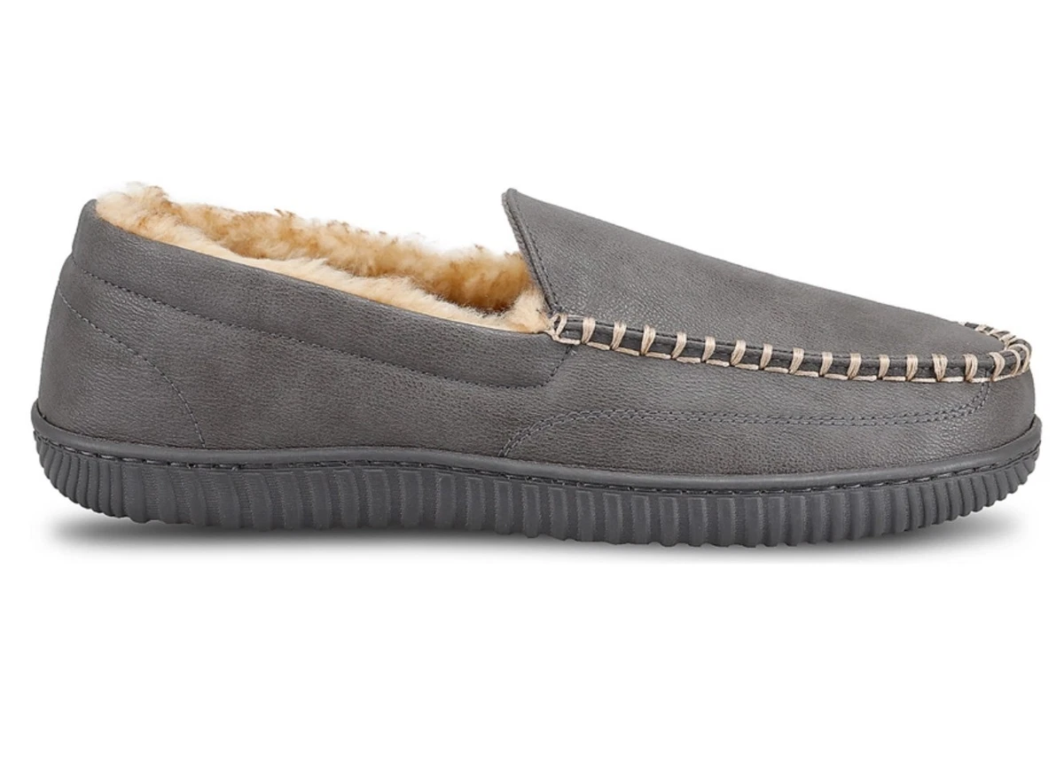 NEW Revitalign Men\'s 8 Fiesta Orthotic Slippers Grey Indoor/ Outdoor Suede Arch Support Slippers NEW Revitalign Men main image 4
