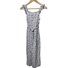 Polo Ralph Lauren Floral Ruffle Strap Jumpsuit with Tie Waist and Pockets Kids 8