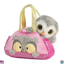 Aurora® Peek-A-Boo Owl Stuffed Animal - Trendy Fancy Pals™ - 7-Inch Multicolor