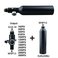 HPA Scuba 200BAR 3000PSI 0.22L Air Tank Output 160-3000PSI Pressure Regulator