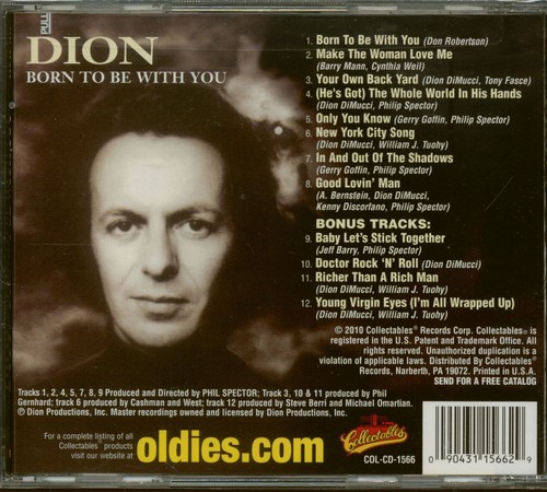 Dion - Born To Be With You..plus (CD) - Rock & Roll - Imagen 2 de 2
