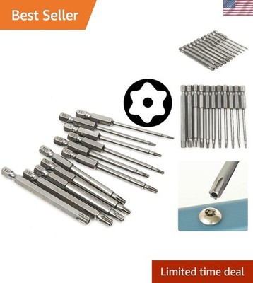 Precision 11-Piece Magnetic Torx Screwdriver Bit Set, T6-T40, 3 Inch Length