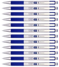 Zebra Ballpoint Pens F301 12pc Lot Fine 0.7mm Point Blue Ink Stainless Steel