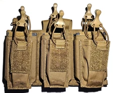 FirstSpear 5.56 Mag Shingle triple speed reload w/ pistol 6/9 MOLLE Coyote pouch