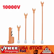 9000V Rechargeable Hot Shot Cattle Pig Prod Electric Shock Livestock Prodder