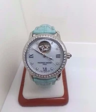 FREDERIQUE CONSTANT "FC-303" LADIES WATCH WITH DIAMOND DIAL & BEZEL