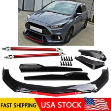For Ford Focus Front Bumper Lip Splitter Spoiler Body Kit Side Skirt