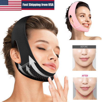 Reusable V Line Mask Facial Slimming Strap Double Chin Reducer Chin Up Lifting