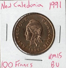 Coin New Caledonia 100 Francs 1991 KM15