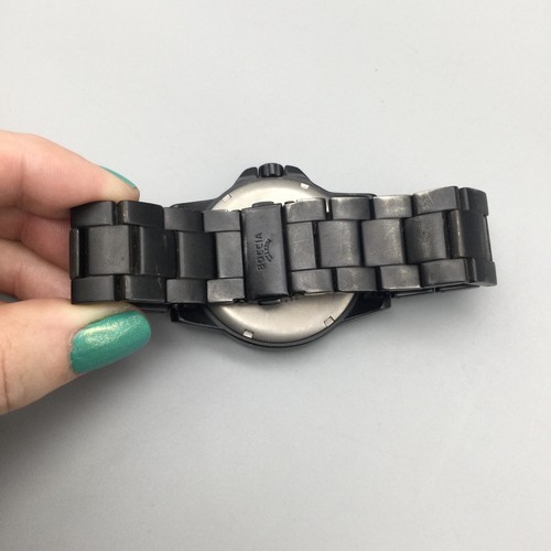 Boccia Titanium Watch Men 43mm Black Date 100M New Battery 7.25" - Picture 6 of 13