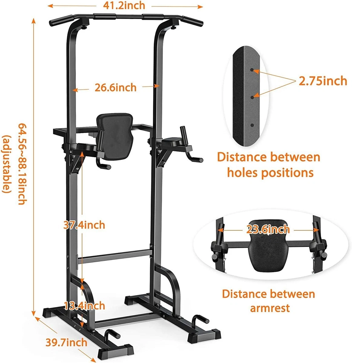 Estación de barra Horizontal ajustable para dominadas, equipo de Fitness  multifunción para gimnasio en casa, soporta hasta 600kg - AliExpress