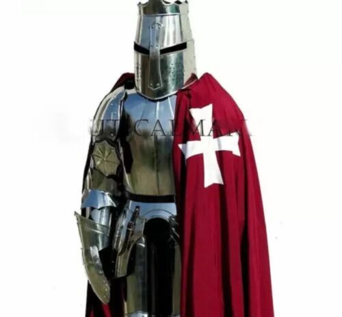 Costume Cavaliere Medievale Tuta Armatura Crociato Combattimento Corpo Completo Armatura Templare - Foto 2 di 6