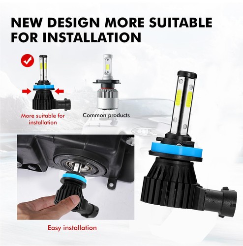 For Nissan Pathfinder 2017-2019 Sentra 13-2017 4 Side H9 LED Headlight High Beam - Picture 9 of 12