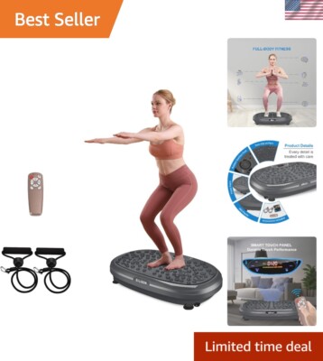FitMax 3D XL Vibration Platform with Loop Bands - Weight Loss and Recovery Tool