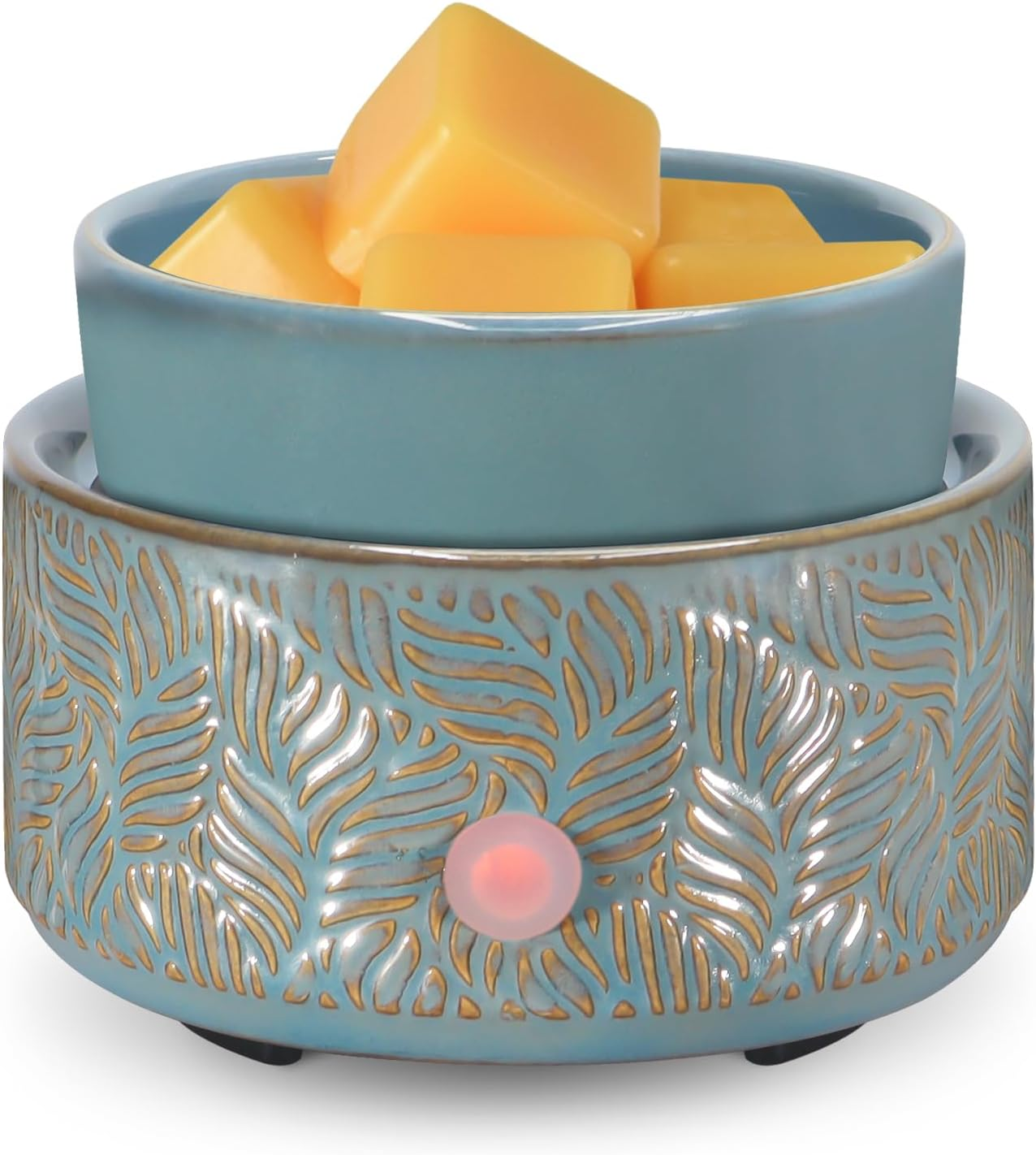 Ceramic Wax Melt Warmer 4-in-1 Electric Fragrance Melter & Oil Burner - Blue-image