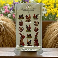 Vintage German Stickers Scrapbook Easter Hen EF Art No. 8073 Glanzbilder
