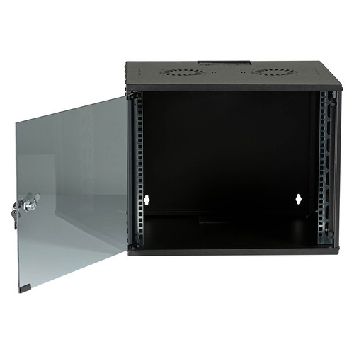 19 Zoll Wandgehäuse Netzwerkschrank Rack unmontiert 9HE Tiefe 600mm schwarz - Photo 2/13