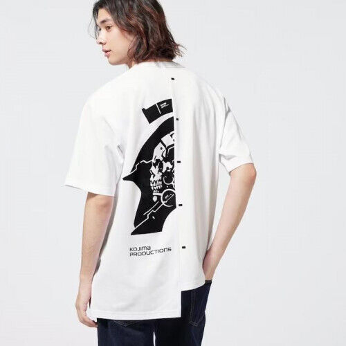 [New/White/L] T-shirt KOJIMA PRODUCTIONS 3/4 sleeve GU - Picture 1 of 4