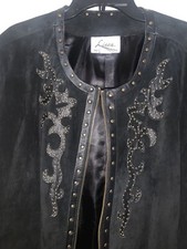 Black Suede Jacket W/ Deco 3 X