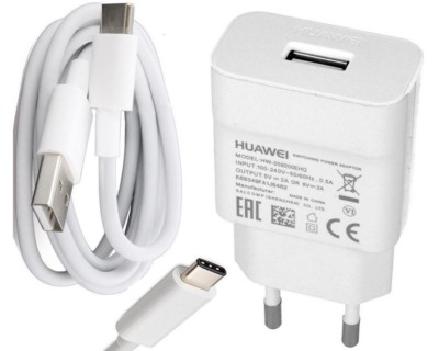 Original Huawei HW-059200EHQ 2A QC Schnell Ladegerät + Typ C USB Kabel weiß