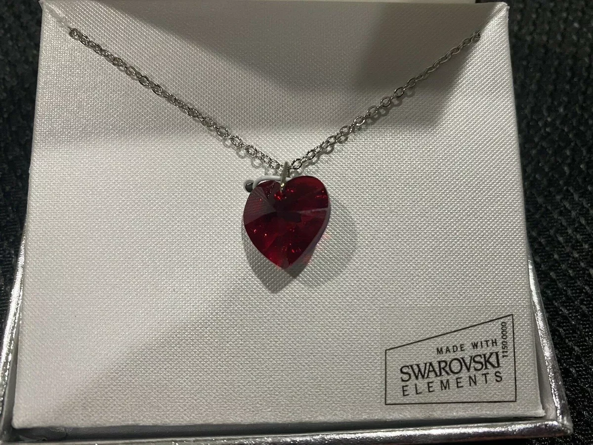 Swarovski crystal hotsell heart necklace ebay