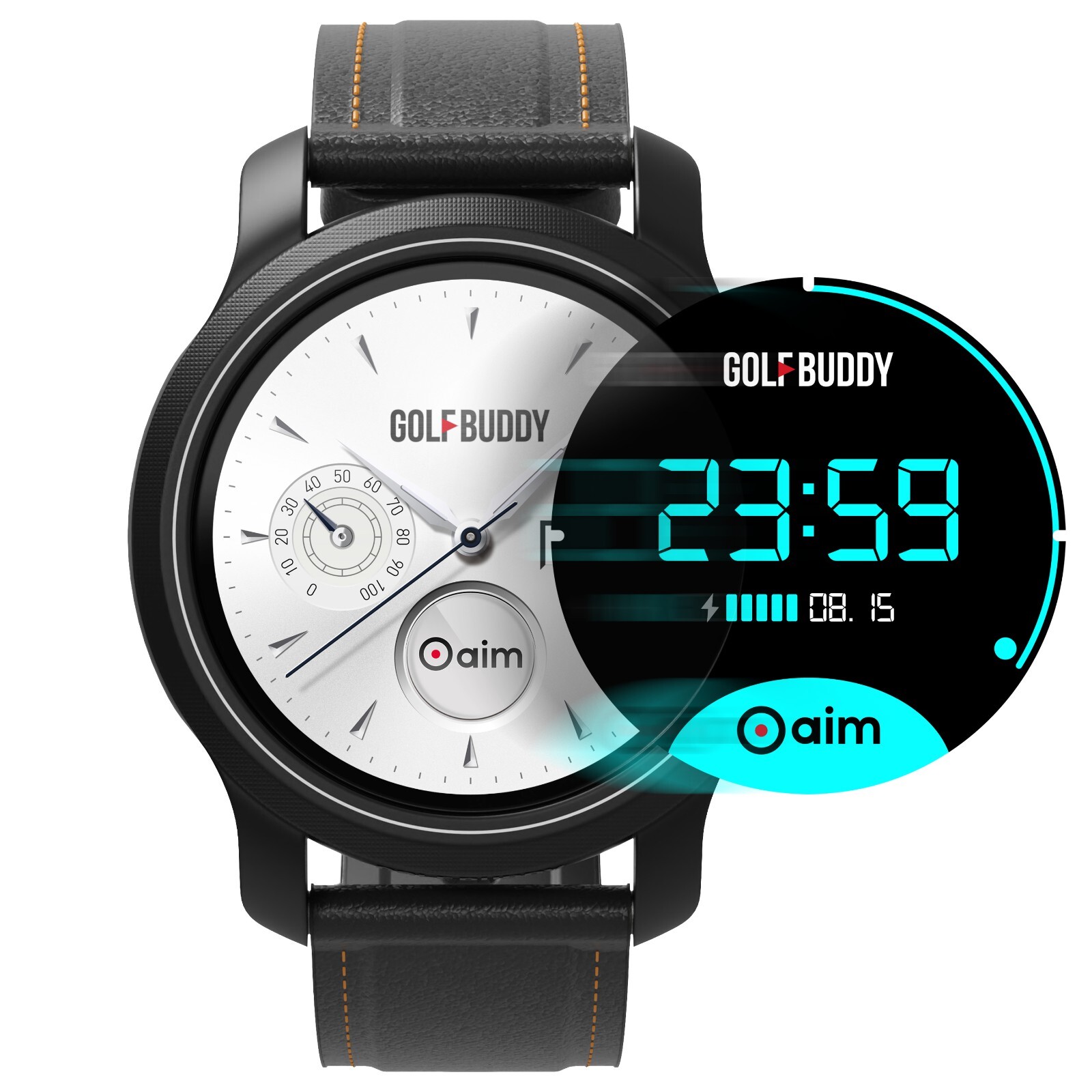 2024 Golf Buddy Aim W12 GPS Golf Watch 40,000+ Courses, Touch Screen