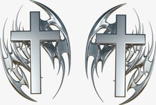 Tribal Cross Wings Side Car Truck Trailer Graphics Decals Stickers Wrap 15 Set Tribal Cross Wings Side Car Truck Trailer Graphics Decals Stickers Wrap 15 Set