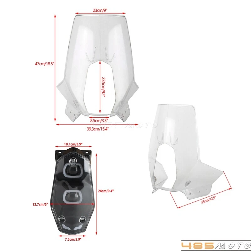 Fairing Windshield W/ LED Headlight For KTM 790/890 ADVENTURE-R 701 RALLY ENDURO - Image 3 of 4