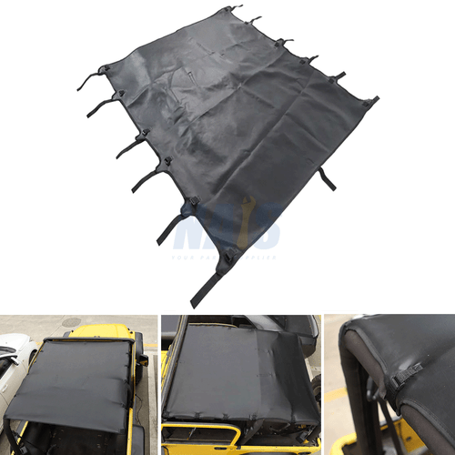 Full Cover Anti-UV Soft Roof Sun Shade Top Cover For Jeep Wrangler TJ 1997-2006 - Picture 2 of 14